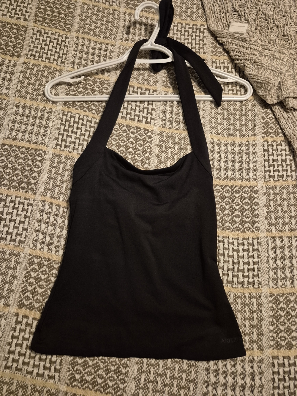 Aritzia Black Halter Tie-Neck Camisole